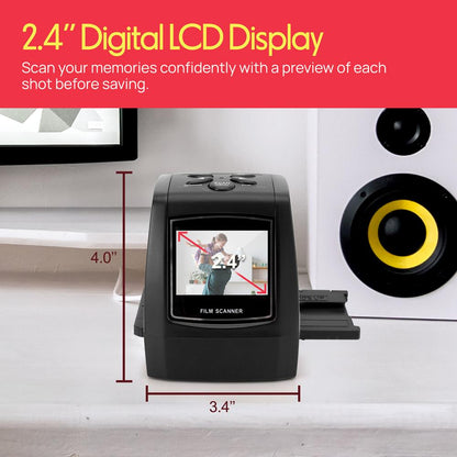 Film Scanner Slide Digitizer 22MP LCD Display TV Output