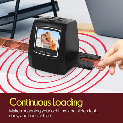 Film Scanner Slide Digitizer 22MP LCD Display TV Output