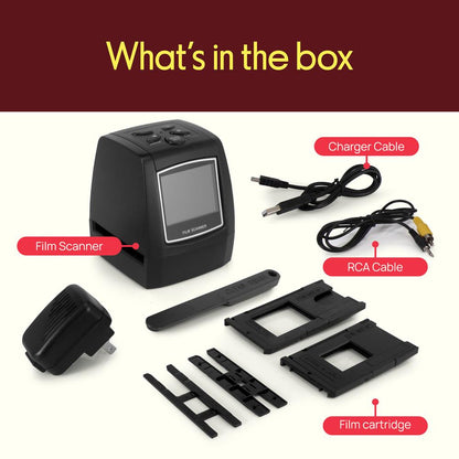 Film Scanner Slide Digitizer 22MP LCD Display TV Output