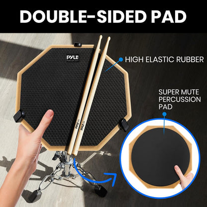 product image number 2 for Pyle Practice Drum Kit