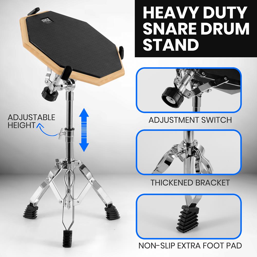 product image number 4 for Pyle Practice Drum Kit