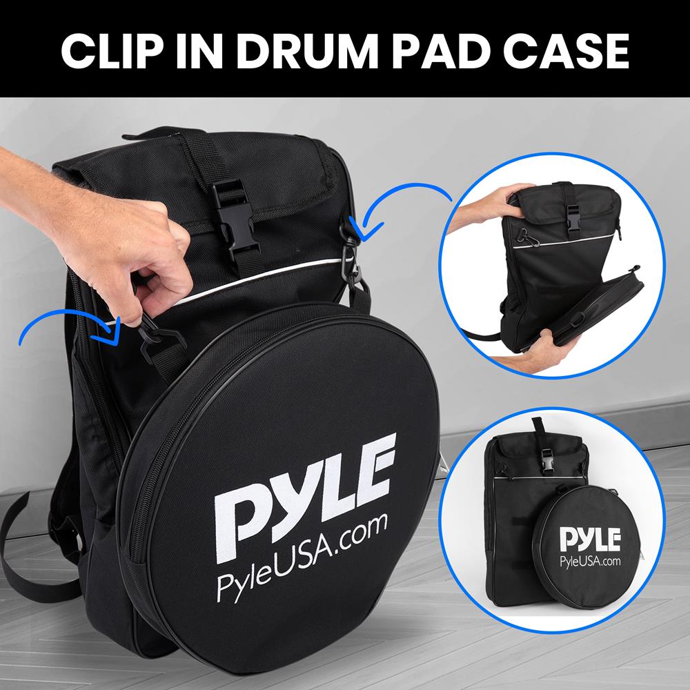 product image number 6 for Pyle Practice Drum Kit