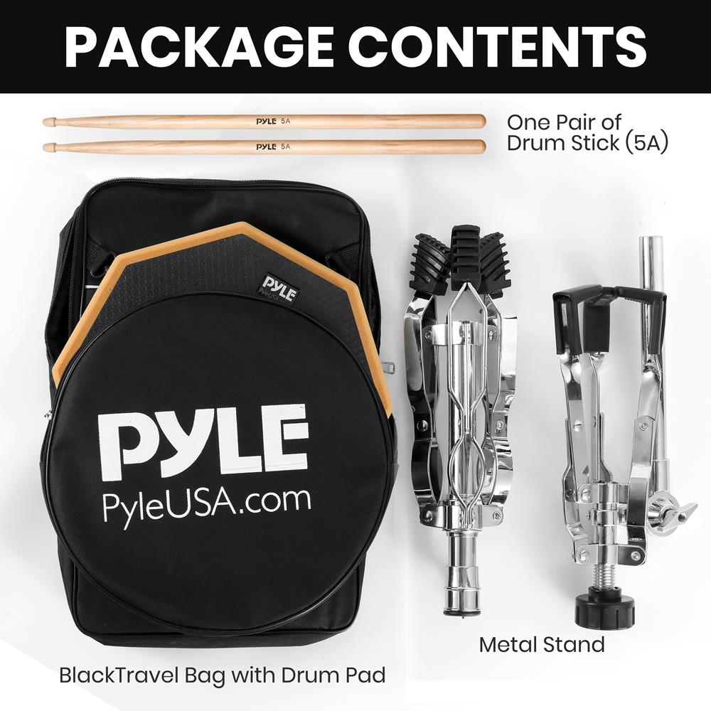 product image number 7 for Pyle Practice Drum Kit