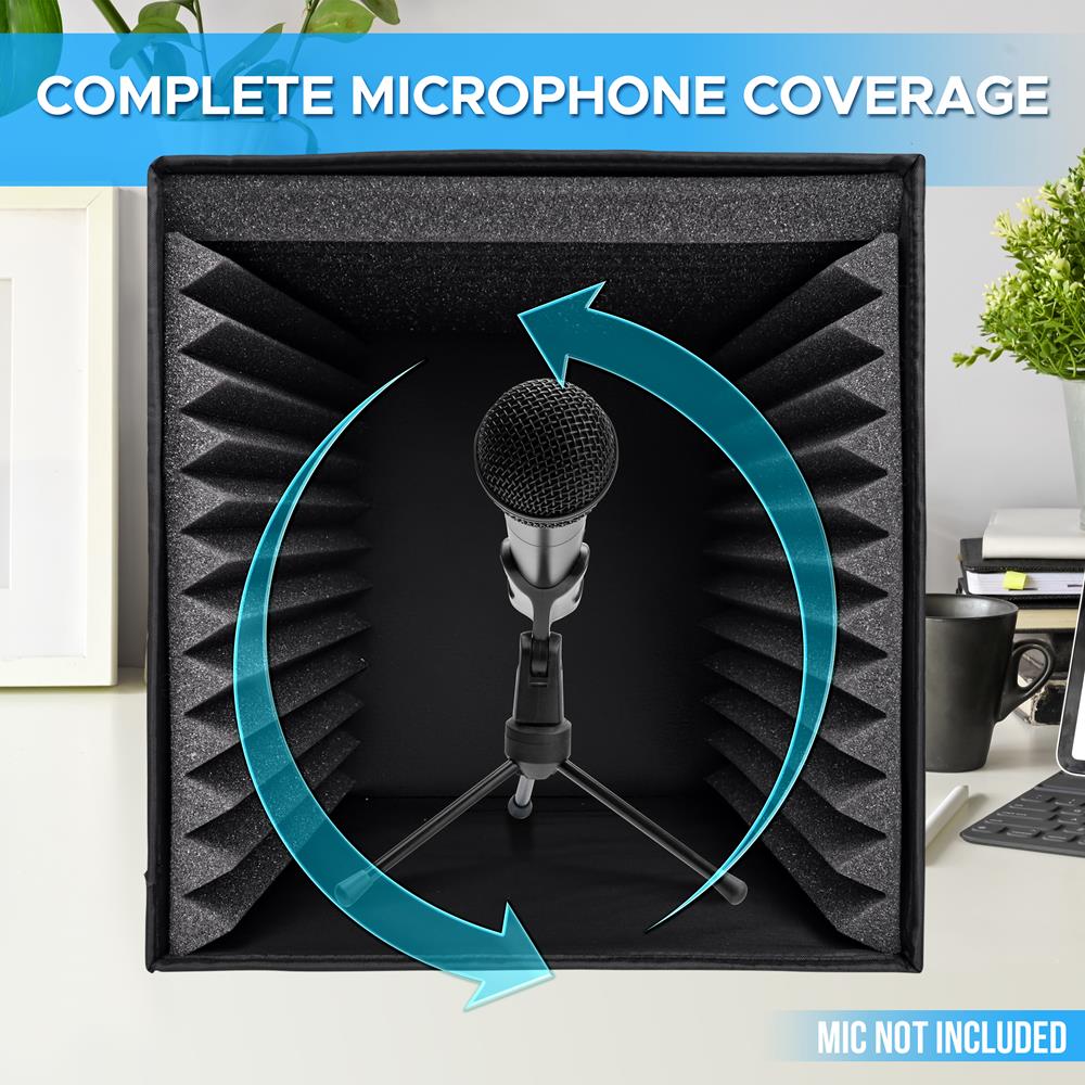 2-Pc Sound Booth Cube - Max Isolation, High-Density Foam, Portable
