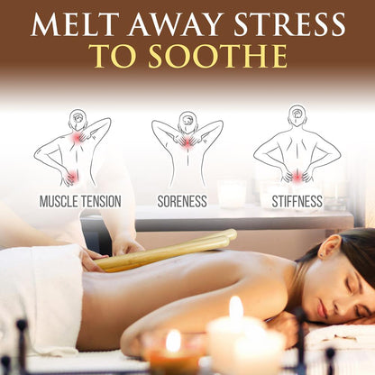 Bamboo Massage Set for Stress Relief with Waterless Heating Technology