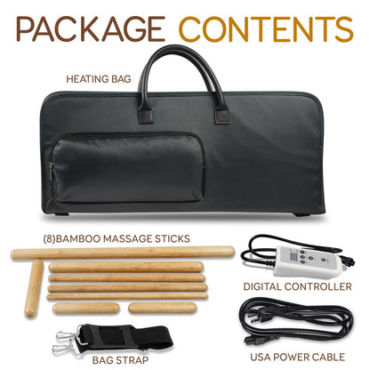 Bamboo Massage Set for Stress Relief with Waterless Heating Technology