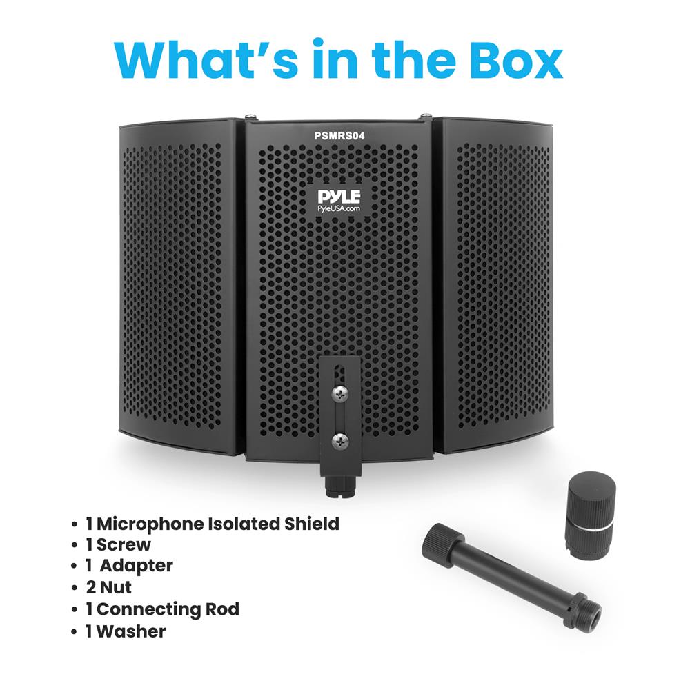 Microphone Isolation Shield - Studio Quality, 3 Panels, Noise