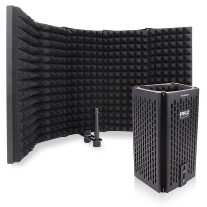 Studio Microphone Isolation Shield - Enhance Vocals with 5 Acoustic Panels
