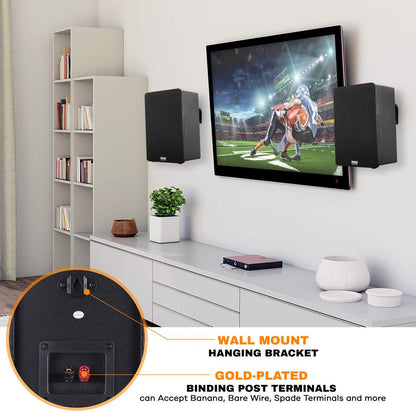 product image number 5 for Pyle Home Theater Bookshelf Speakers