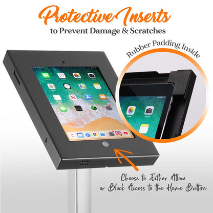 iPad Anti-Theft Floor Stand, Adjustable Height, Tamper-Proof, Durable