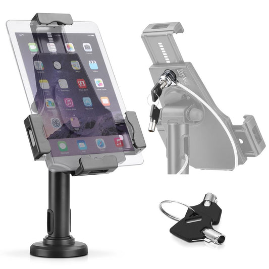 Tablet Security Stand with Lock, Adjustable Arm, Fits 7.9"-10.1" Tablets