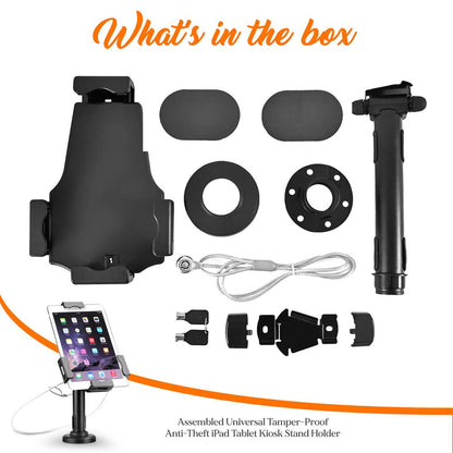 Tablet Security Stand with Lock, Adjustable Arm, Fits 7.9"-10.1" Tablets