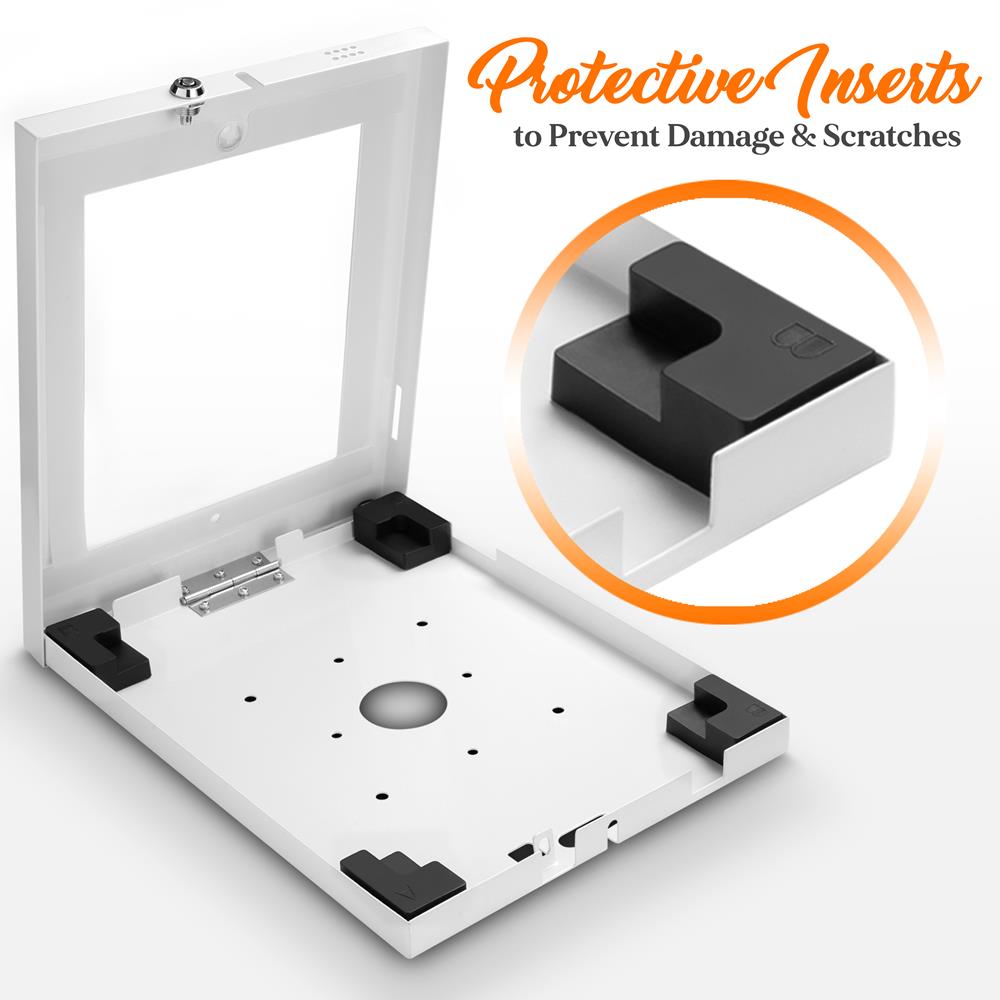 Tablet Security Wall Mount - Anti-Theft Lock, Steel, Fits iPad 2-4