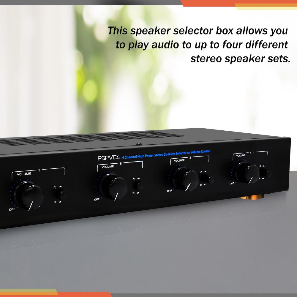 4-Ch. Stereo Speaker Selector – Pyle USA