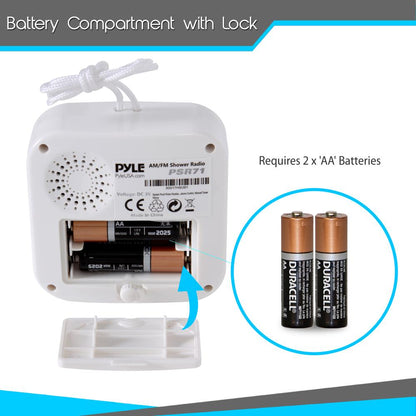 product image number 4 for Pyle Waterproof Rated Shower Radio Speaker