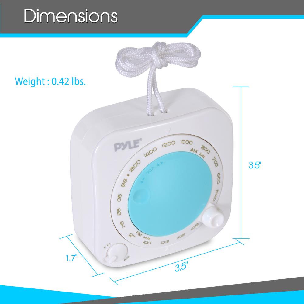 product image number 5 for Pyle Waterproof Rated Shower Radio Speaker