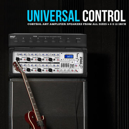 8 Zone Speaker Selector Switch Box, Multi-Channel, Volume Control