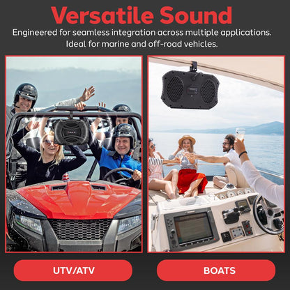 10" Marine Subwoofer 400W Waterproof Quick-Mount for UTVs & Boats