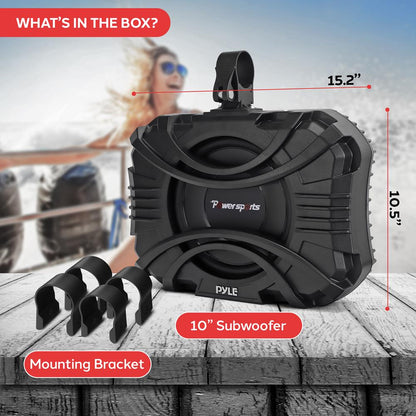 10" Marine Subwoofer 400W Waterproof Quick-Mount for UTVs & Boats