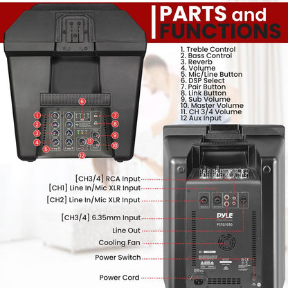 product image number 2 for Pyle Professional Line Array Column Speaker