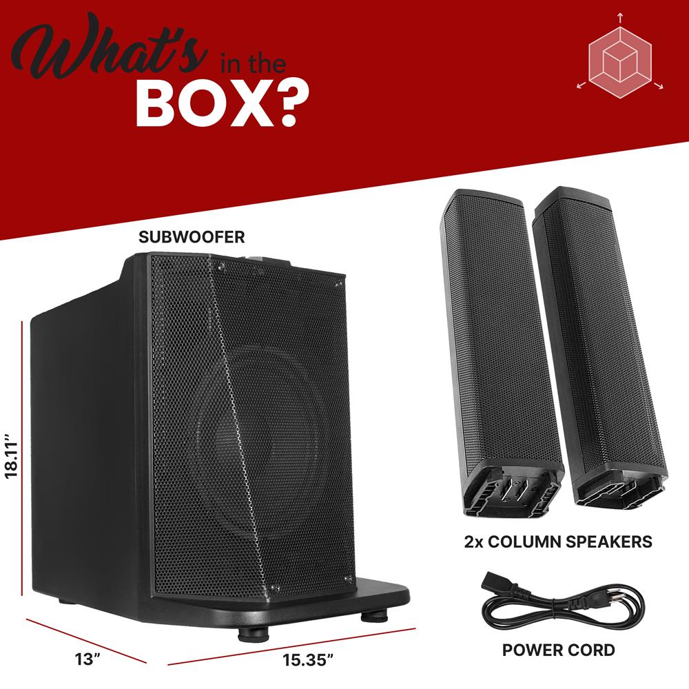 Pyle Line Array Column Speaker Professional and Compact Sound 並行輸入品 Line Array Speaker System, 1600W, 10\" Subwoofer, Bluetooth