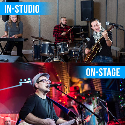 Speaker Tripod Stand, 70" Adjustable, Metal, 130 lbs Capacity, Glossy Black