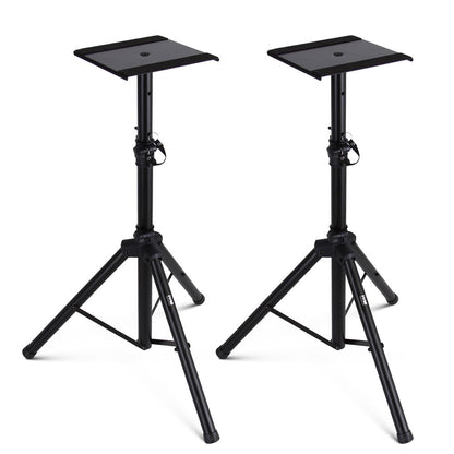 Adjustable Speaker Stands Pair, 90 lbs Capacity, Telescoping Metal Base