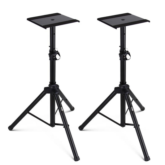 Adjustable Speaker Stands Pair, 90 lbs Capacity, Telescoping Metal Base