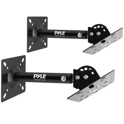 Speaker Wall Ceiling Mount Stand - Universal Mounting Holder Stands For Speakers, Speaker Mounting Bracket W/ Adjustable Swivel Tilt, Dual Wall / Ceiling Speaker Mounts (Pair)