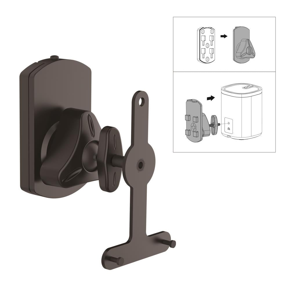 Wall Mount Speaker Stands Pair, Immersive Audio, Adjustable Steel