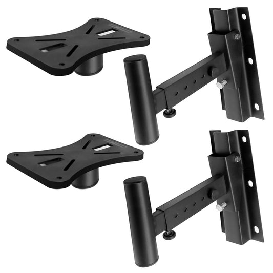 Wall Mount Speaker Brackets, Secure Steel, Adjustable Tilt & Swivel
