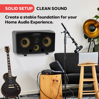 Set Of 4 Universal Wall Mount Sound Bar Speaker Brackets, Center Channel Speaker Hanging Mounts