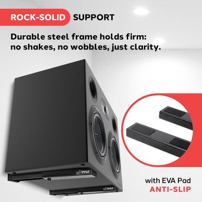 Set Of 4 Universal Wall Mount Sound Bar Speaker Brackets, Center Channel Speaker Hanging Mounts