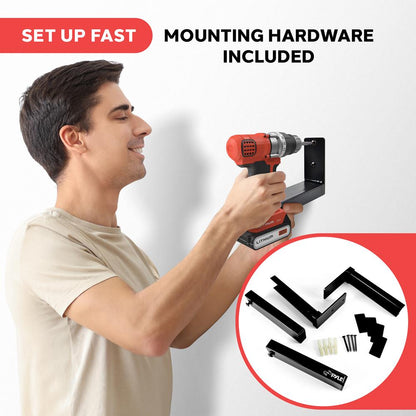 Set Of 4 Universal Wall Mount Sound Bar Speaker Brackets, Center Channel Speaker Hanging Mounts