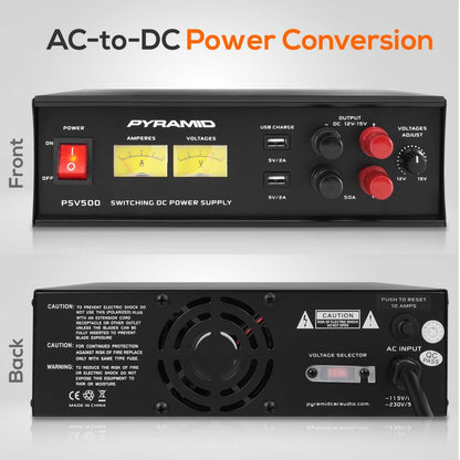 Universal Power Converter 50A Adjustable 12-15V 2 USB Ports Overload Protection