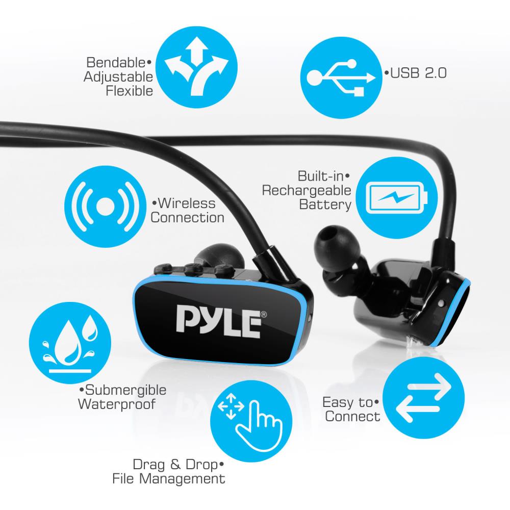product image number 3 for Pyle Flextreme Waterproof Mp3 Headphones