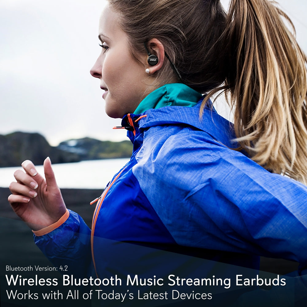 product image number 2 for Pyle Bluetooth Waterproof Sports Earbuds
