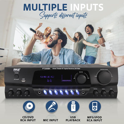 Wireless Bluetooth Streaming Stereo Receiver Amplifier with FM