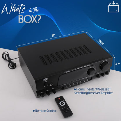 Wireless Bluetooth Streaming Stereo Receiver Amplifier with FM