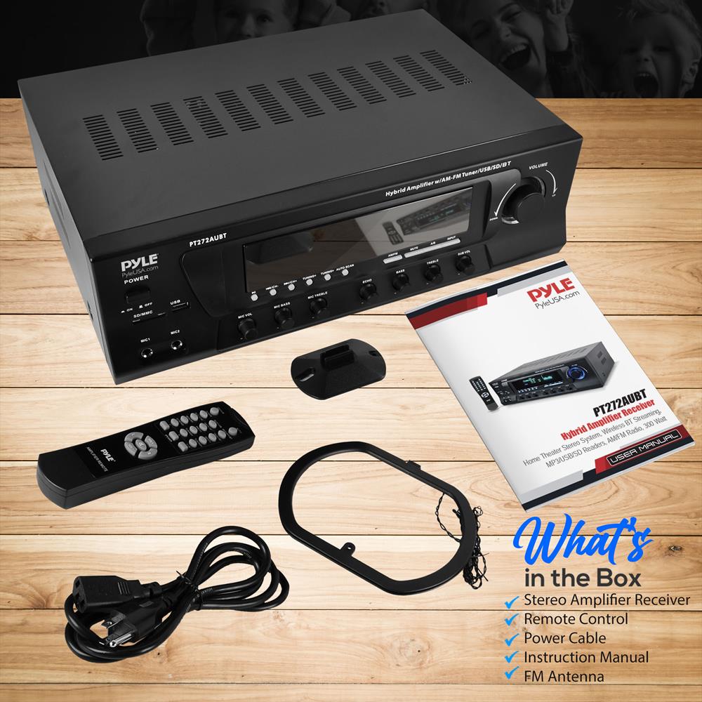 Wireless Bluetooth Amplifier 300W 4-Channel Home Theater Receiver