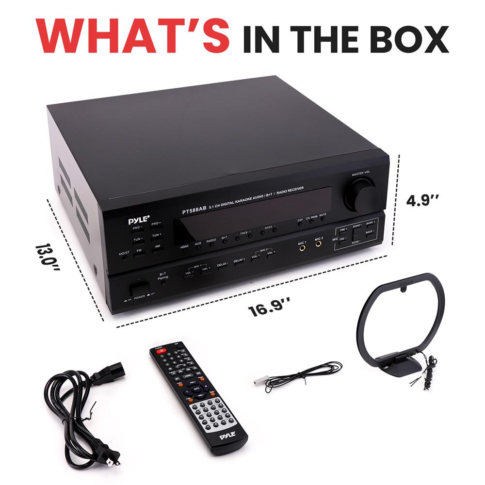 5.1-Ch. Bluetooth Home Theater Receiver - Thumbnail 4
