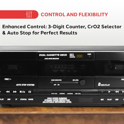 Dual Cassette Deck With Record Ability