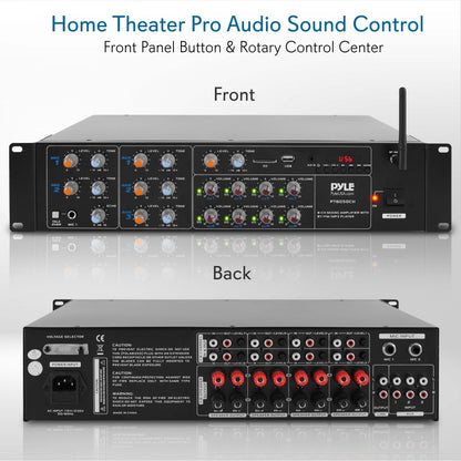 4000W 8-Channel Bluetooth Karaoke Mixer Amplifier System