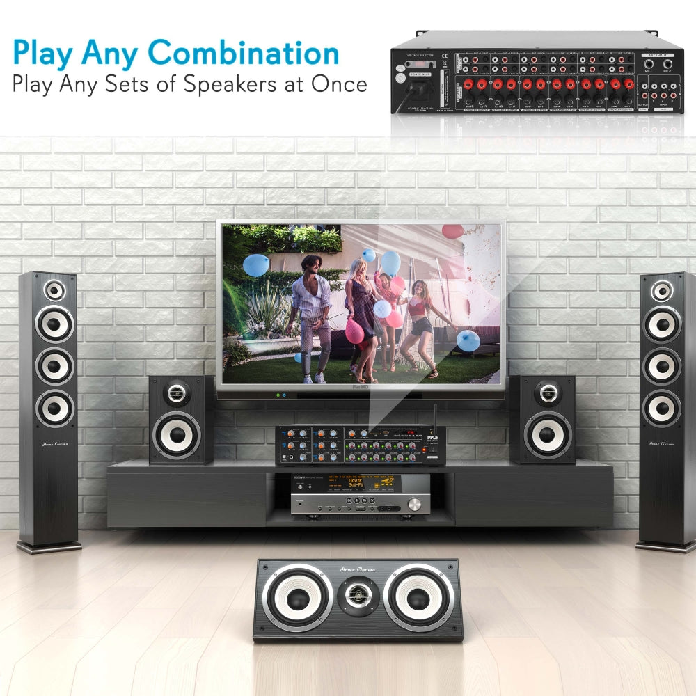 4000W 8-Channel Bluetooth Karaoke Mixer Amplifier System - Thumbnail 4