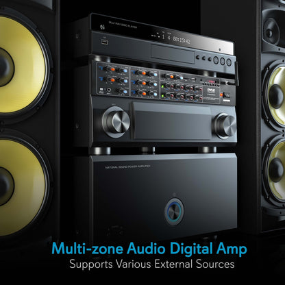 4000W 8-Channel Bluetooth Karaoke Mixer Amplifier System