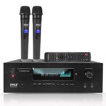 1000W 5.2-Ch Home Theater Receiver 4K UHD Bluetooth 2 Wireless Mics