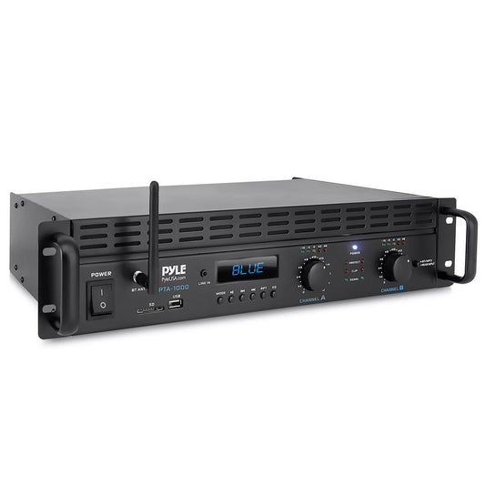 2000W Bluetooth Power Amplifier, Bridgeable, LCD Display, Rack-Mountable
