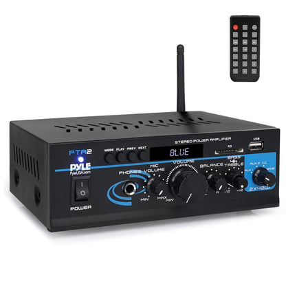 Bluetooth Stereo Amplifier 2x40W USB/SD/FM/AUX Inputs, Remote Control