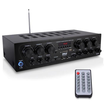 Wireless 6-Ch. Stereo Amplifier 750W Bluetooth Streaming USB/AUX