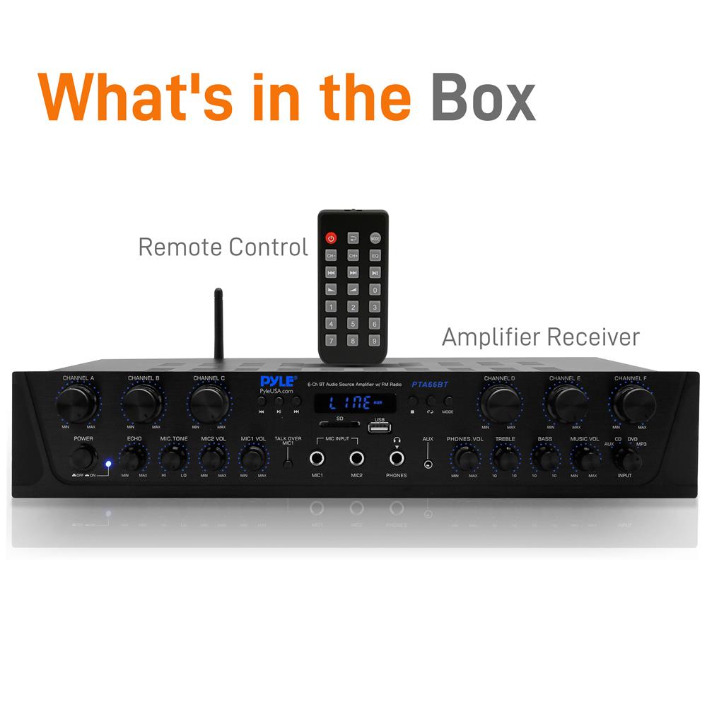Bluetooth 6-Channel Amplifier with Radio and USB - Thumbnail 4